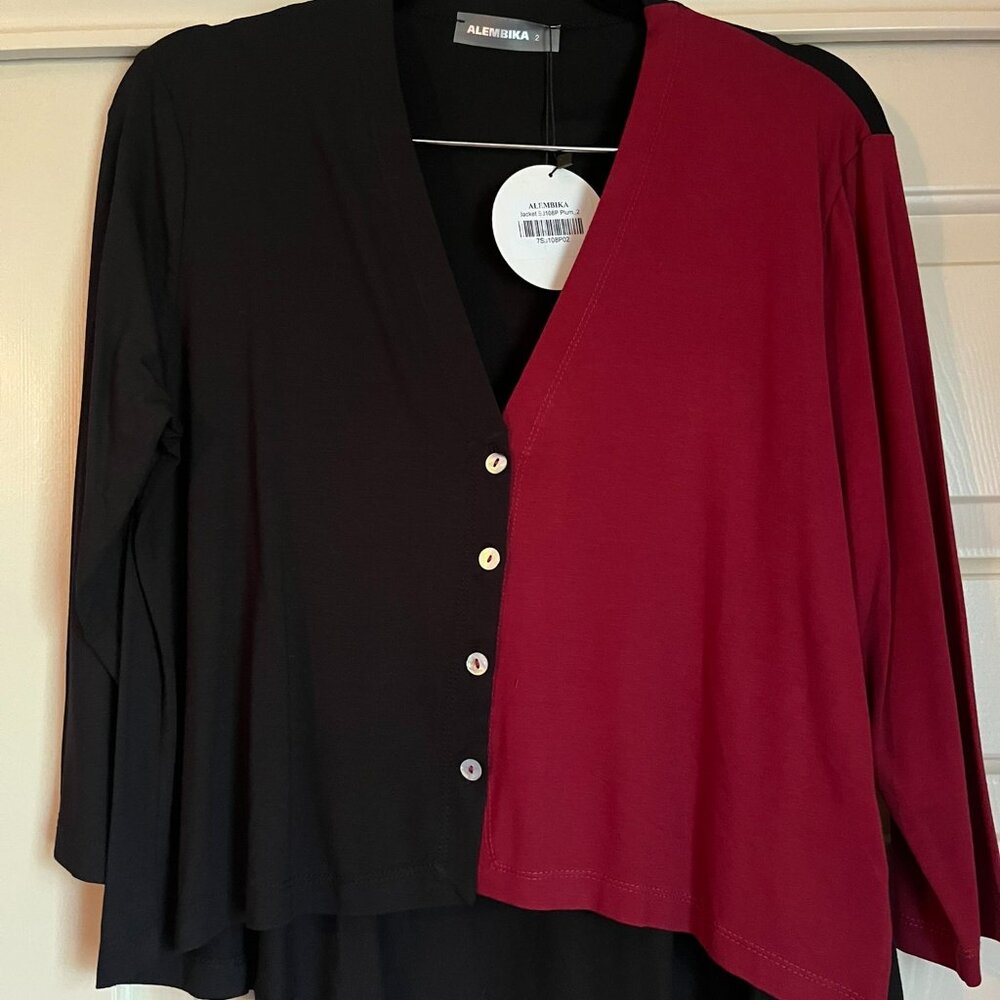 Alembika Essential 2-tone Crop Cardigan